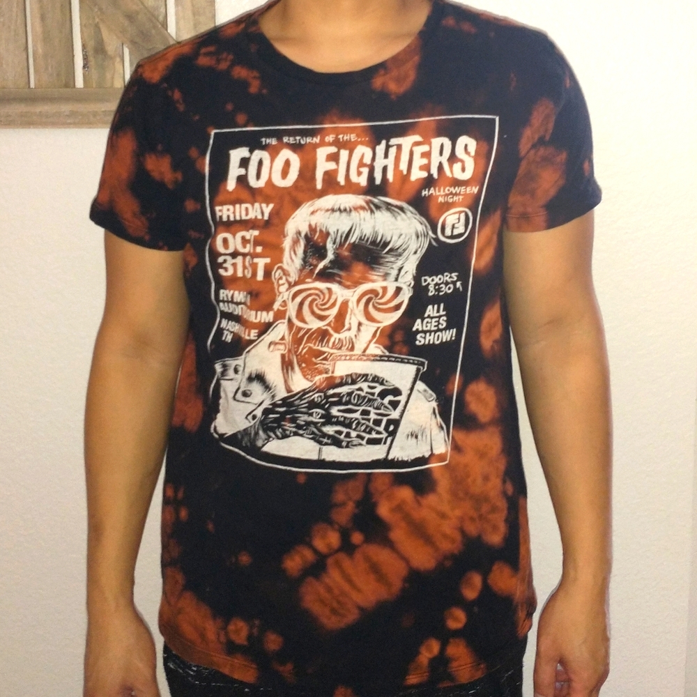 Foo fighters band t-shirt up cycled women's M